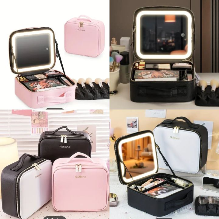 Trousse Maquillage avec miroir à LED