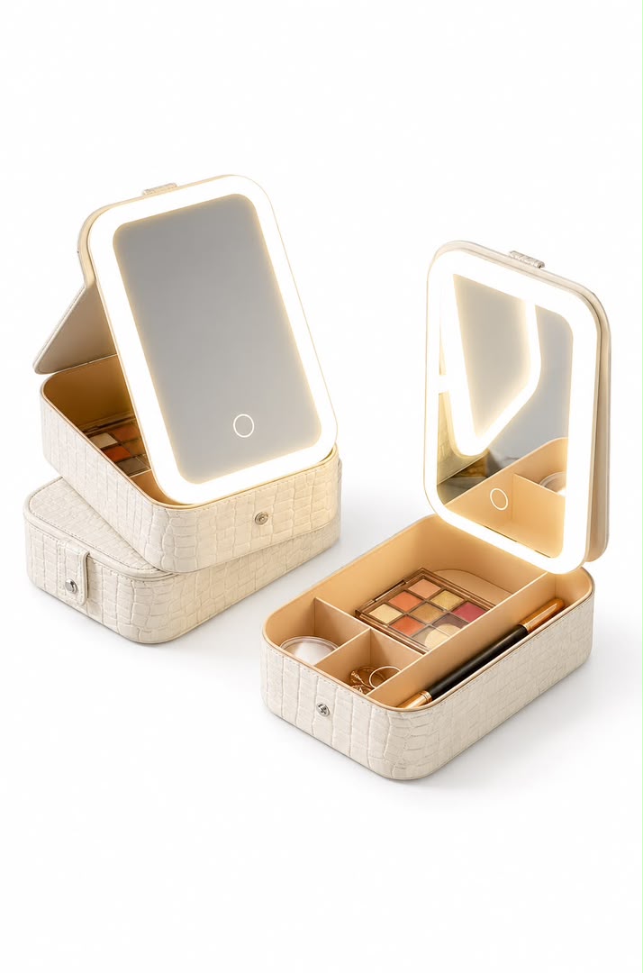 Beauty case| Miroir LED & Organisateur de Maquillage ( PM)