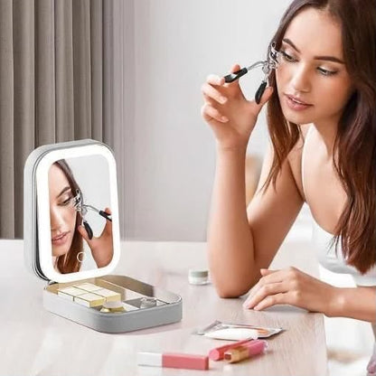 Beauty case| Miroir LED & Organisateur de Maquillage ( PM)