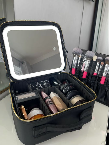 Trousse Maquillage avec miroir à LED